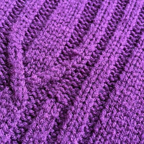 Fenn Wright Manson Deep Purple Wool Blend Chunky Turtleneck (Size: Large) - Picture 13 of 13